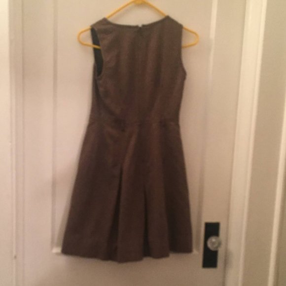 Ann Taylor Loft Petite Tweed Wool Blend Pleated Sleeveless Jumper Dress 00P - Picture 4 of 5